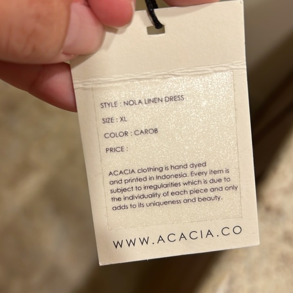 Acacia Nola Linen Dress. Size XL. Color is Carob - Picture 2 of 2